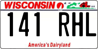 WI license plate 141RHL