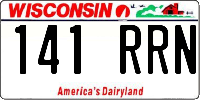 WI license plate 141RRN