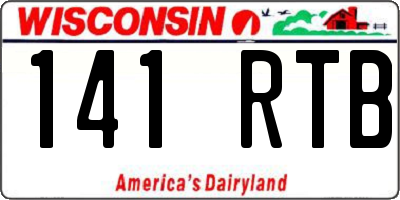 WI license plate 141RTB
