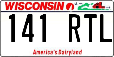 WI license plate 141RTL