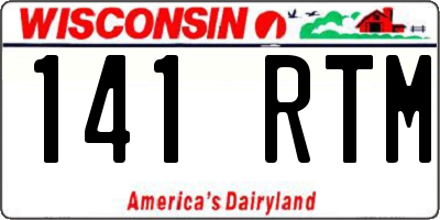 WI license plate 141RTM