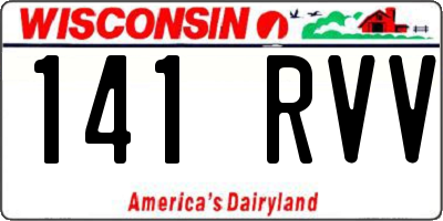 WI license plate 141RVV
