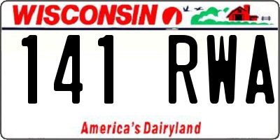 WI license plate 141RWA