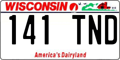 WI license plate 141TND