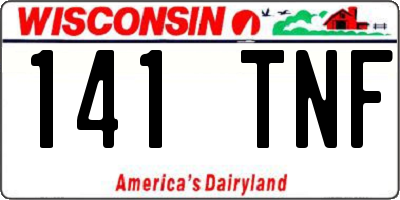 WI license plate 141TNF