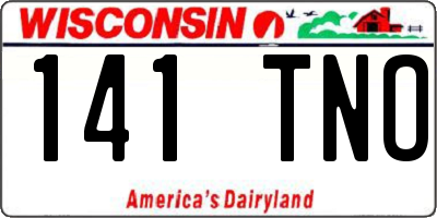 WI license plate 141TNO
