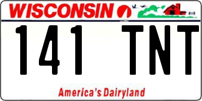 WI license plate 141TNT