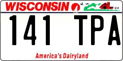 WI license plate 141TPA