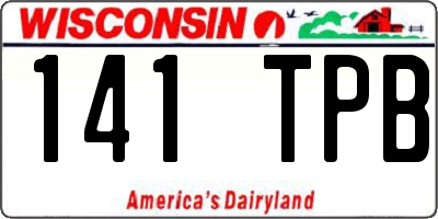 WI license plate 141TPB