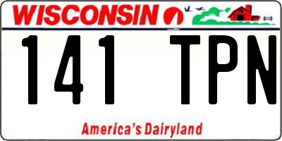 WI license plate 141TPN