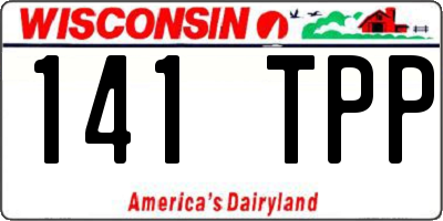 WI license plate 141TPP