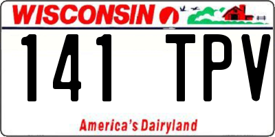 WI license plate 141TPV
