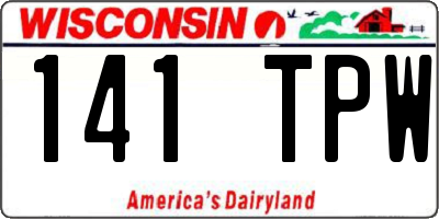WI license plate 141TPW