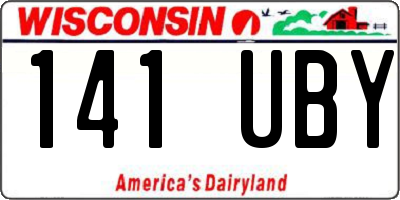 WI license plate 141UBY