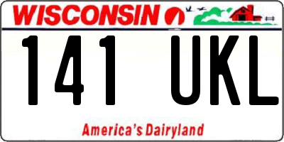 WI license plate 141UKL