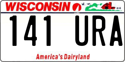 WI license plate 141URA