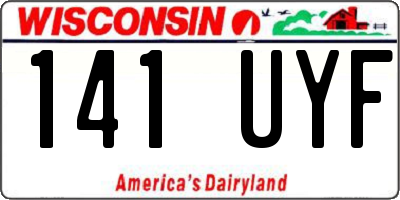 WI license plate 141UYF