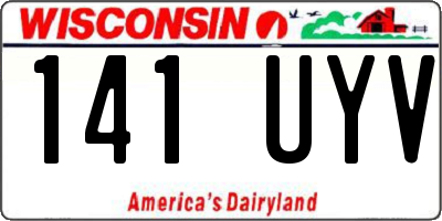 WI license plate 141UYV