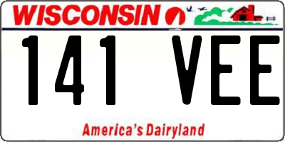WI license plate 141VEE