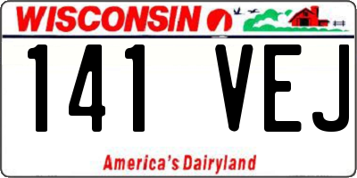 WI license plate 141VEJ