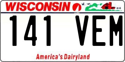 WI license plate 141VEM