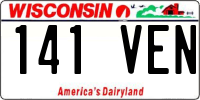 WI license plate 141VEN
