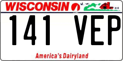 WI license plate 141VEP