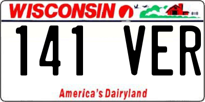 WI license plate 141VER