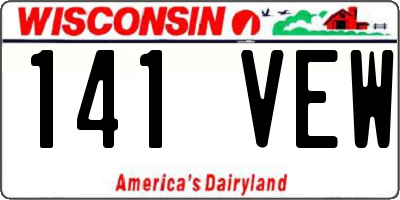 WI license plate 141VEW