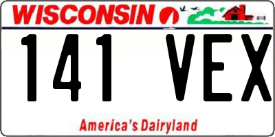 WI license plate 141VEX