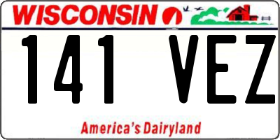 WI license plate 141VEZ