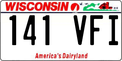 WI license plate 141VFI