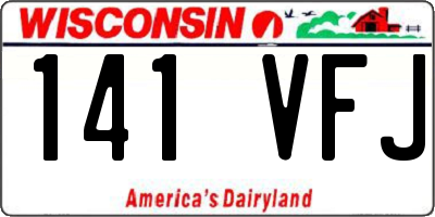 WI license plate 141VFJ