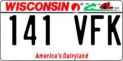 WI license plate 141VFK