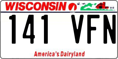 WI license plate 141VFN