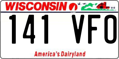 WI license plate 141VFO