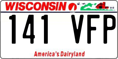 WI license plate 141VFP