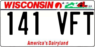 WI license plate 141VFT