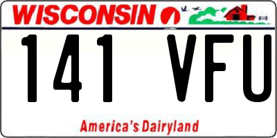 WI license plate 141VFU