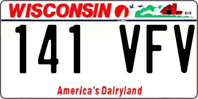 WI license plate 141VFV