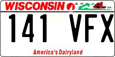 WI license plate 141VFX