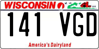 WI license plate 141VGD
