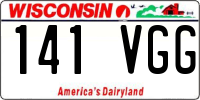 WI license plate 141VGG