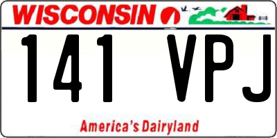 WI license plate 141VPJ