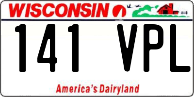 WI license plate 141VPL