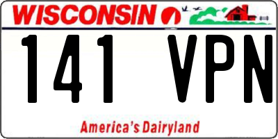 WI license plate 141VPN
