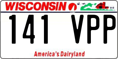WI license plate 141VPP