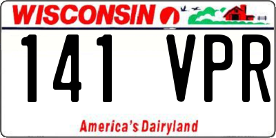 WI license plate 141VPR