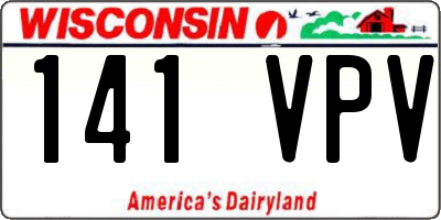 WI license plate 141VPV
