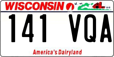 WI license plate 141VQA
